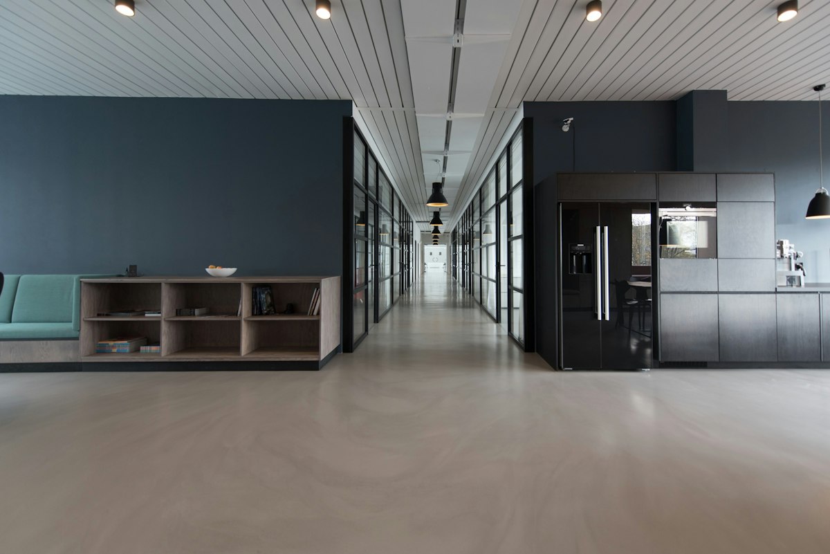 Modern office corridor representing a professional meeting environment
